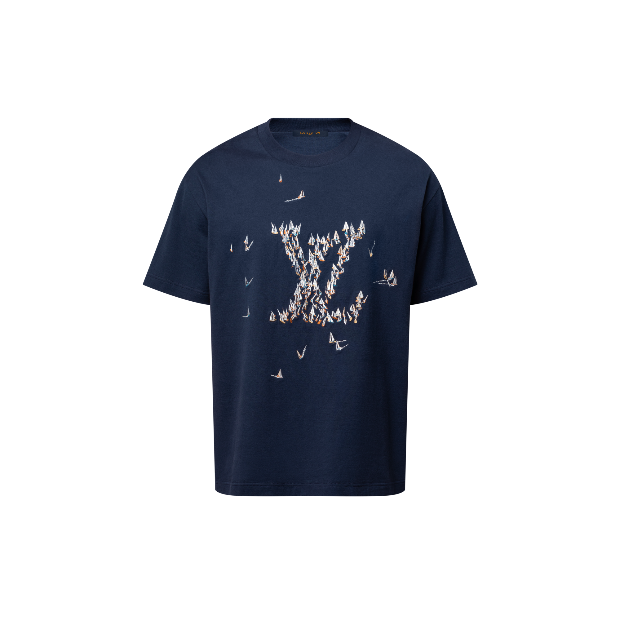 Louis Vuitton ロゴパターン Tシャツ ネイビー 中古・古着通販】LOUIS VUITTON (ルイ ヴィトン) LVステッチ エン